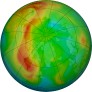 Arctic ozone map for 2022-01-18